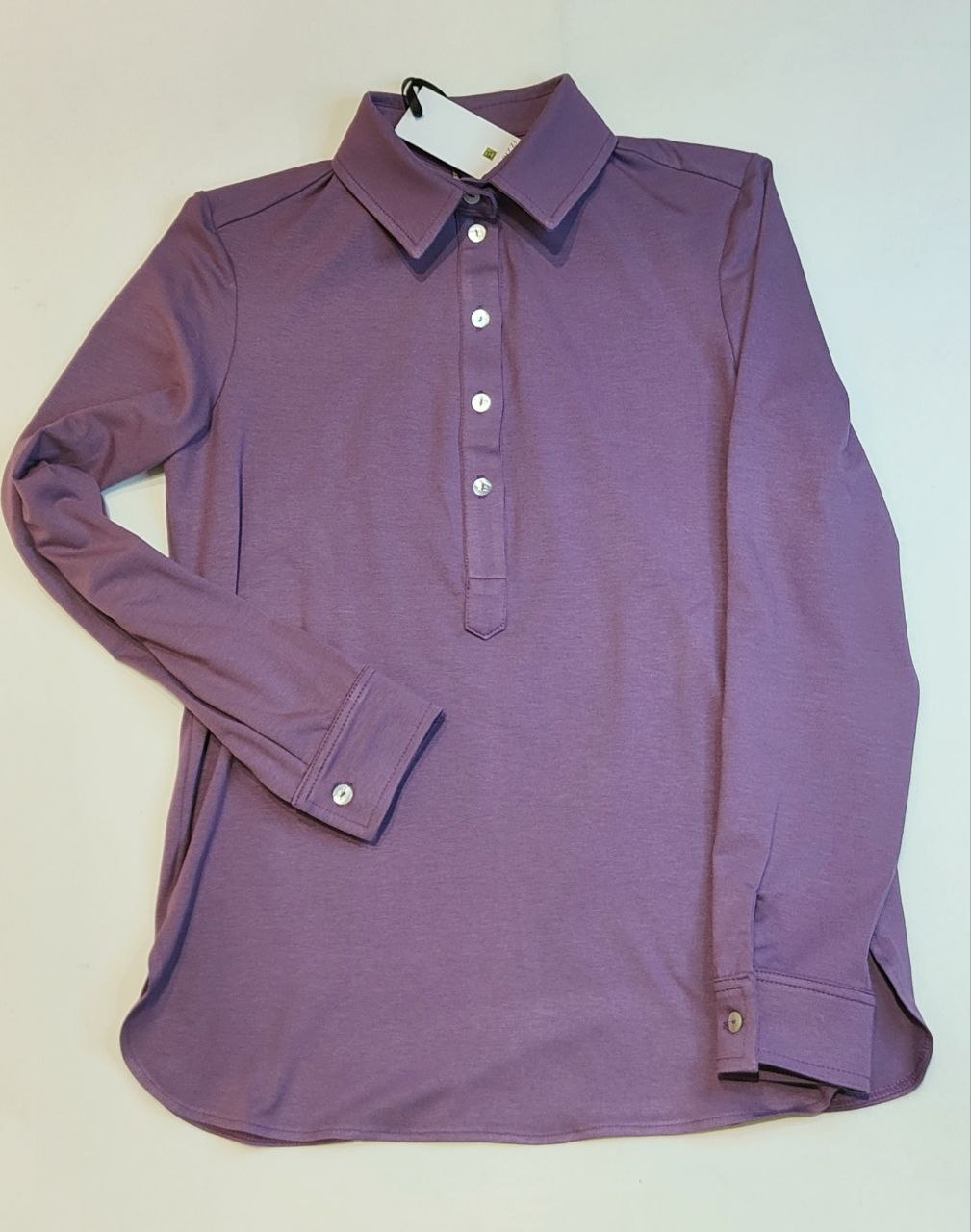 Clio striped blue and tobacco shirt